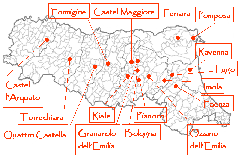 Presenze in Emilia Romagna